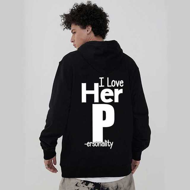 Толстовка для пар с принтом QUEEN KING I Love His DI Love Her P Love, толстовки большого размера, одежда для влюбленных, толстовки для влюбленных