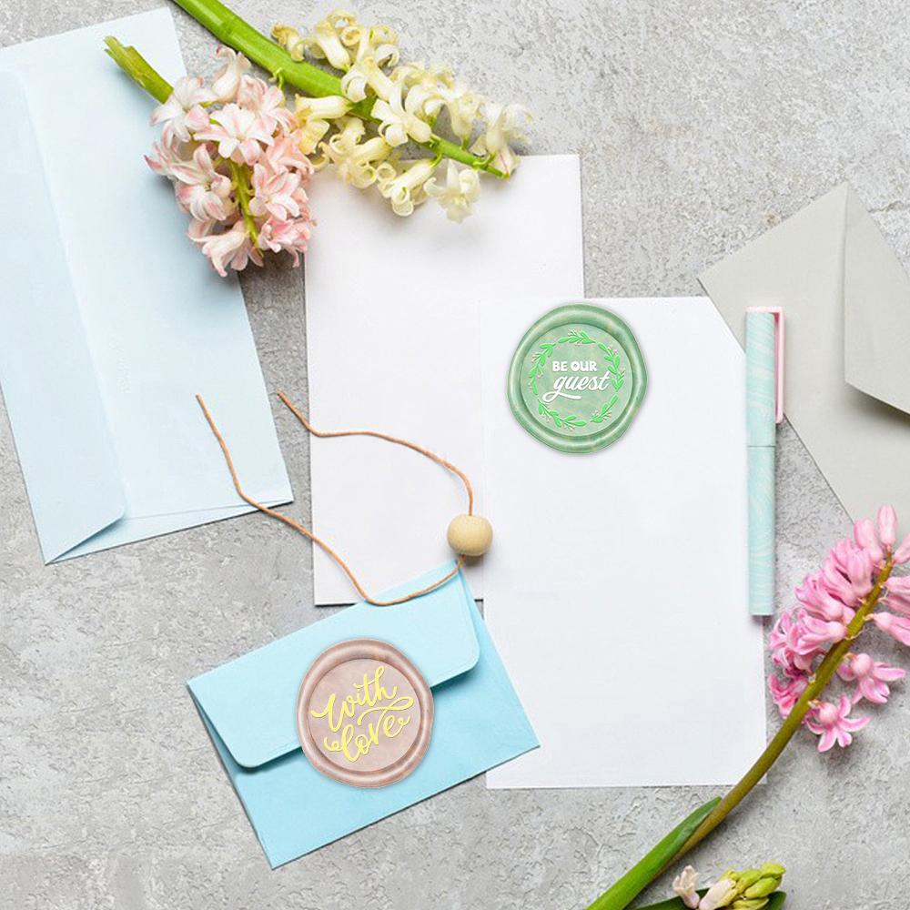 Штамп для восковой печати с фразами благословения, ретро-штамп для сургучной печати 25 мм, съемная латунная головка для украшения конвертов, открыток, упаковки