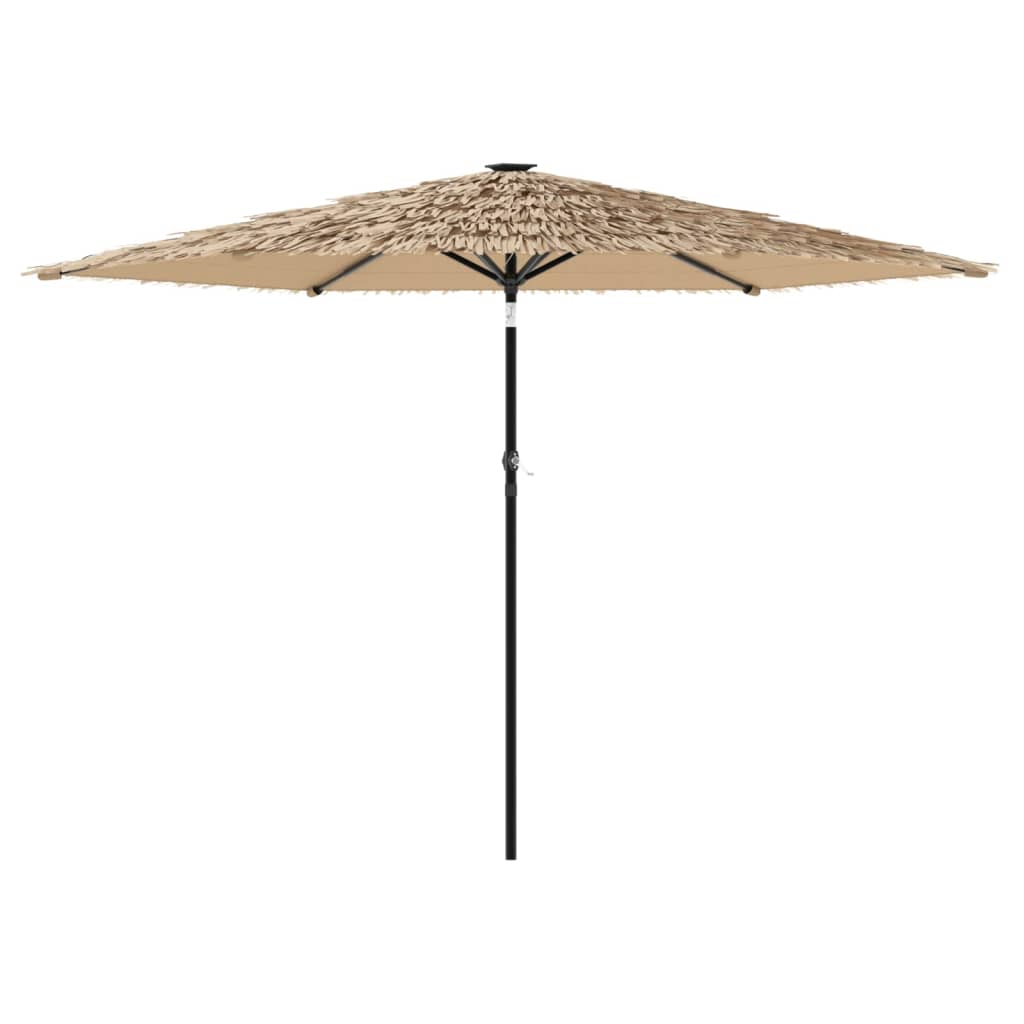 Brown Sun Umbrella with Steel Pole 288 x 288 x 225 cm