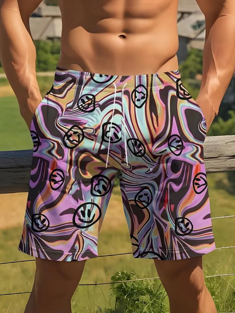 Новинка, мужские красочные шорты, шорты для плавания, пляжные шорты с 3D-принтом, шорты для серфинга, плавки, мужские и женские шорты, дропшиппинг