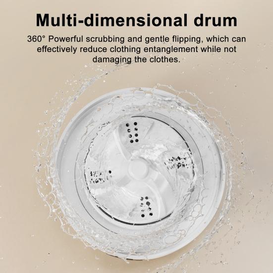 Portable Mini Washing Machine Automatic Laundry Cup for Underwear & Socks Quiet Operation Efficient Baby Clothes Washer for Travel Camping