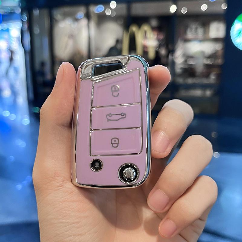 Горячий TPU чехол-оболочка-сумка для автомобильного брелка-ключа для Volkswagen VW Polo Golf 7 MK7 Tiguan Passat Jetta E-golf Автомобильный брелок Аксессуары