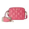 Gucci GG Matelassé Gold Logo Leather Canvas Backpack Leather Shoulder Bag Tote Crossbody Small Pink Women bags 702234-UM8HG-8550
