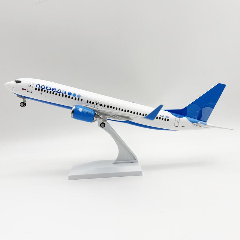Масштаб 1/240 30 см Литая смола Самолет B737 Россия Victory Airways Модель с шасси Готовая модель самолета Победа
