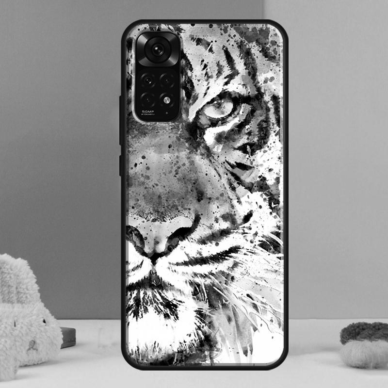 Чехол с изображением лица льва и тигра для Xiaomi Redmi Note 14 13 12 Pro 11 9 10 9S 10S 11S 12S Redmi 14C 13C 10C 12C