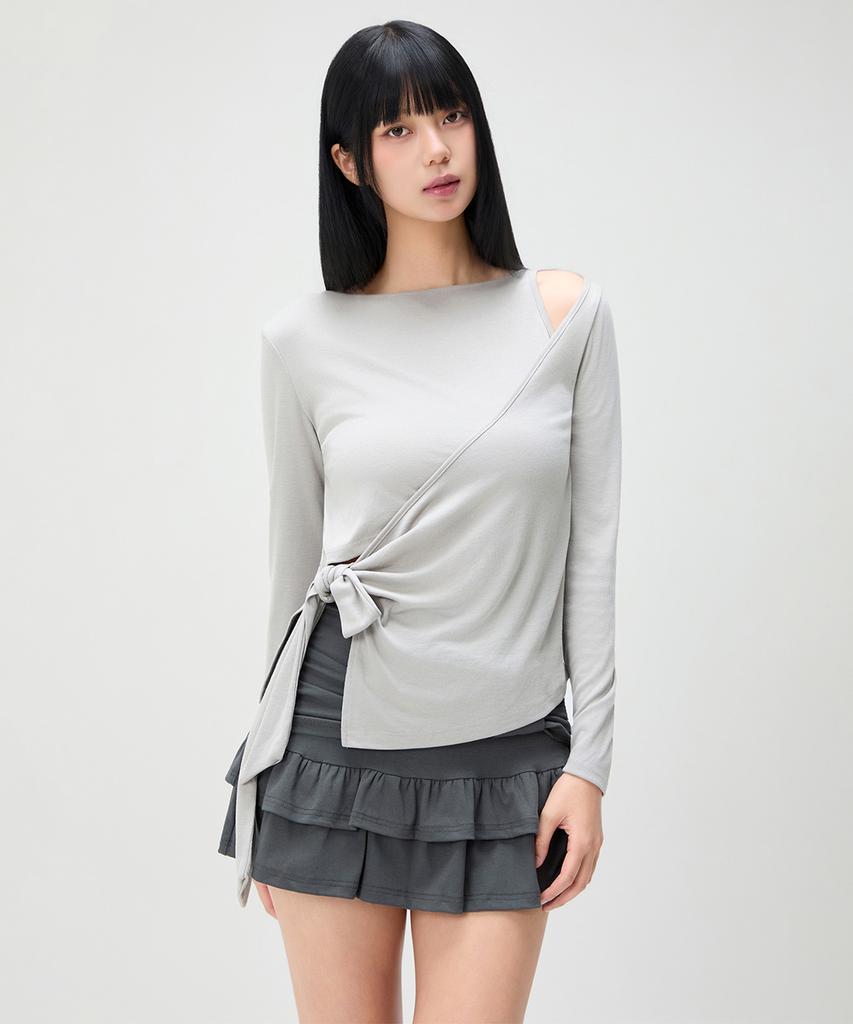 MIXXO Футболка с длинным рукавом с разрезом и запахом Re Lwg32Ss_Miwlwg52Qs