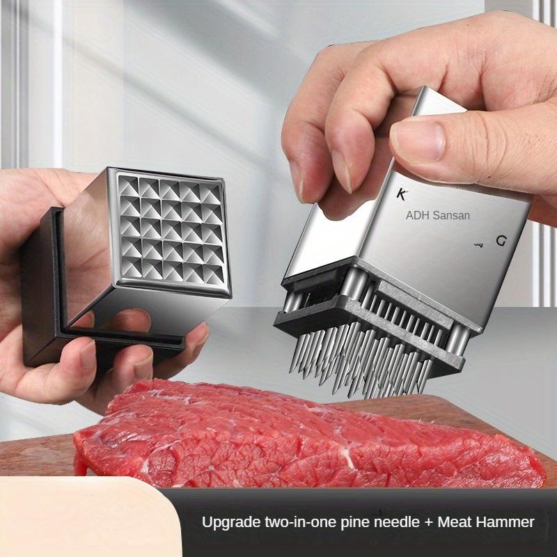 1pc, Premium 304 Stainless Steel Meat Tenderizer Needle For Home Kitchen - Ideal For Steak Chop, Kitchen Utensils, Kitchen Supplies