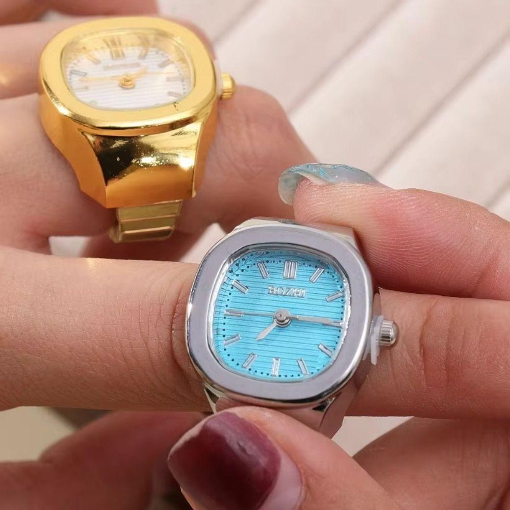 Punk Rings Jewelry Clock Vintage Finger Watch Ring Hip Hop Roman Quartz Watch Women