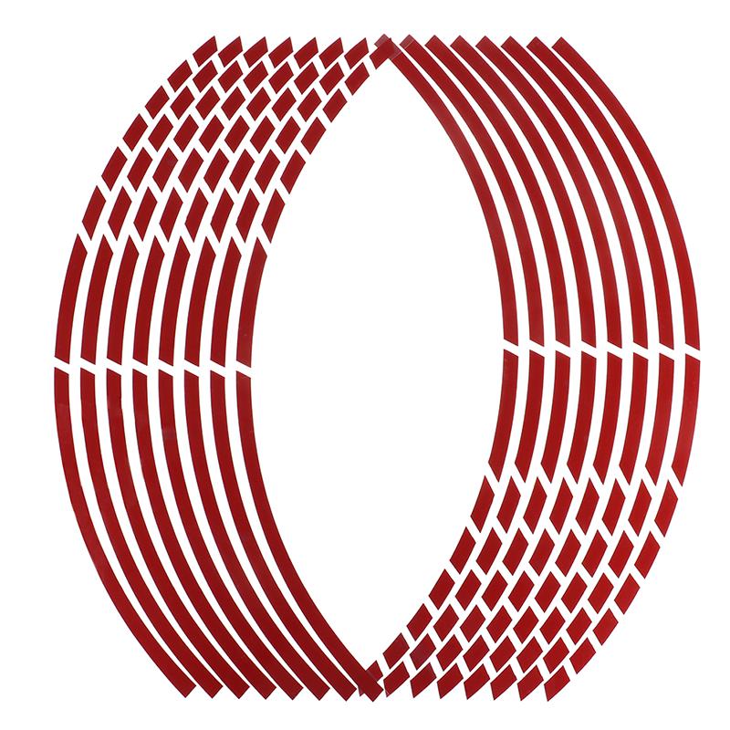 Обод колеса мотоцикла автомобиля 16 светоотражающих полос 17"-19" полосатая лента наклейки