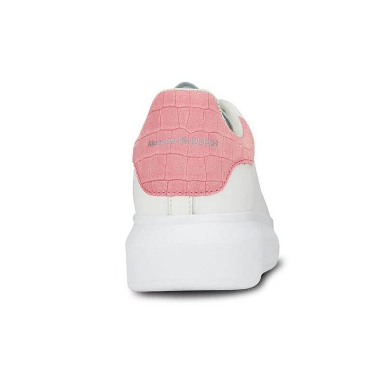 (WMNS) Alexander McQueen Oversized Sneaker 'Pink Embossed Suede Crocodile' Women's 650788WHZ4K9648