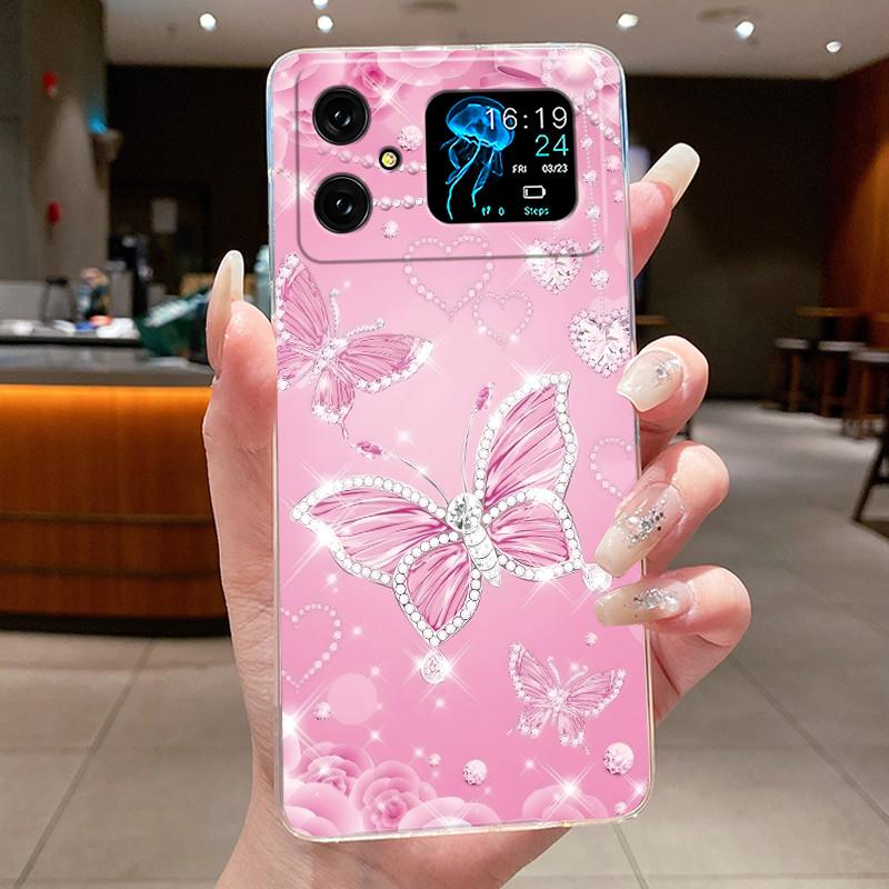 Phone Case For Cubot A20 Butterfly Bow Protective Thin Casing CubotA20 Fundas Coque Transparent Soft Silicone TPU Cover Capa