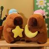 Moon Goodnight Capybara Doll Star Capybara Fluffty Doll Capybara Plush Toy  Christmas