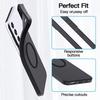 Coque pour Samsung Galaxy A17 4G/5G, Silicone Liquide Anti-Rayures avec Cercle Magnétique - Noir