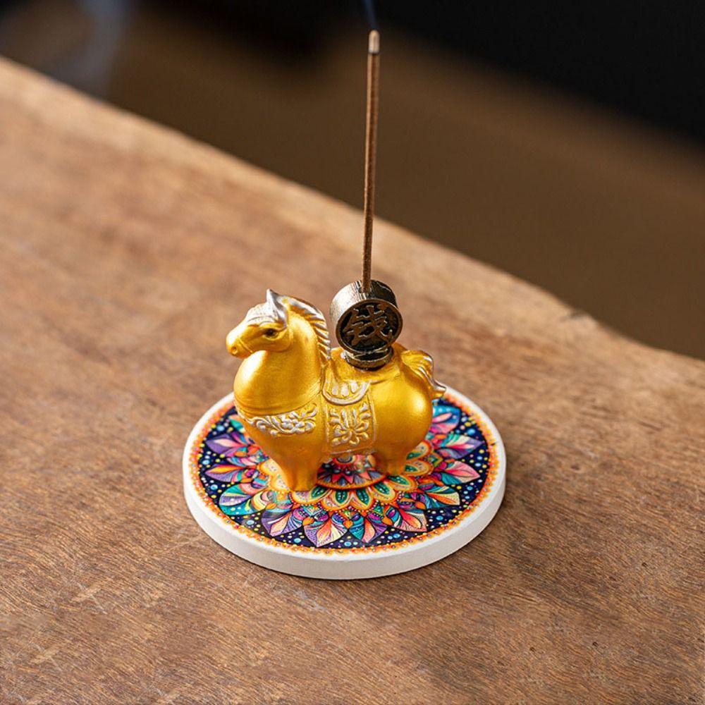 Подставка для благовоний в форме пони, Забавная подставка для благовоний, Мультяшный зодиакальный пони, Подставка для благовоний, Орнамент