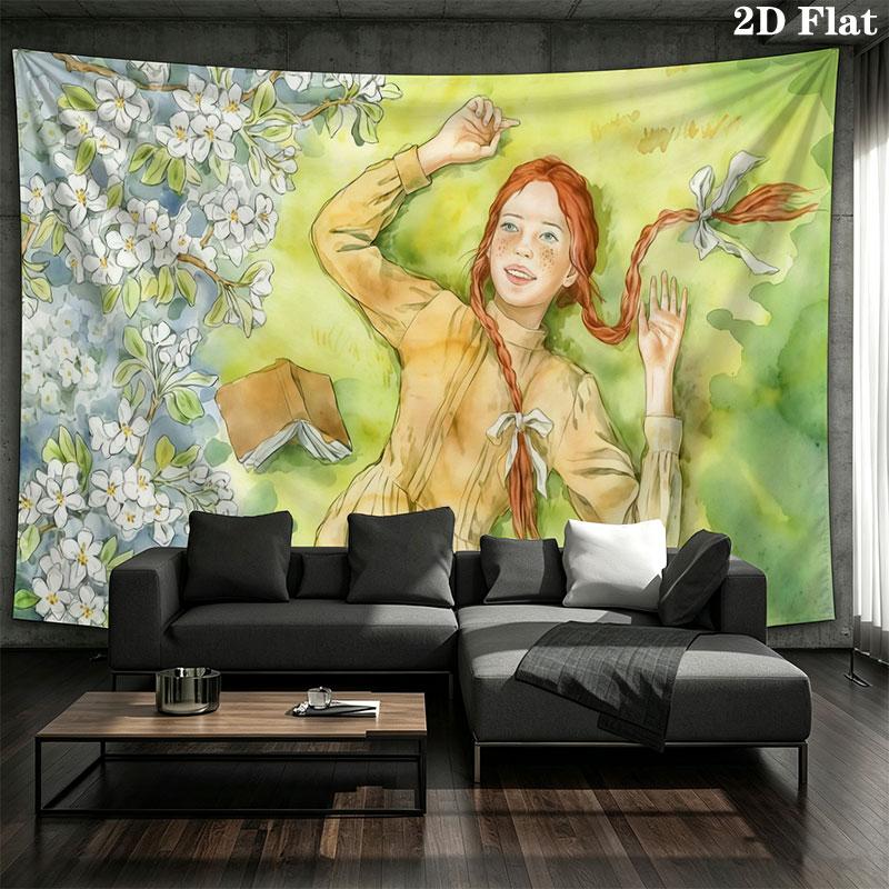 Anne Wall tapestry, aesthetic printed fabric blanket, suitable for bedroom, living room, and home decor.