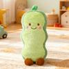 Подушка для тела «Улыбающийся горох» Мягкая плюшевая подушка для взрослых и детей Забавная овощная подушка для обнимания для дома, для релаксации и сна