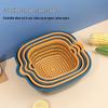 Thickened Six-Piece Double-Layer Drain Basket Set for Kitchen and Produce Washing