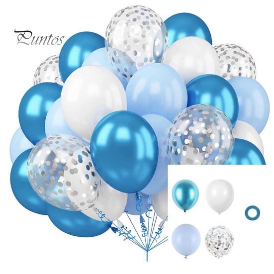 Набор из 50 латексных шаров, металлические шары-конфетти, легко собираемые праздничные шары с лентой для детей, дня рождения, детского праздника, свадьбы, принадлежности