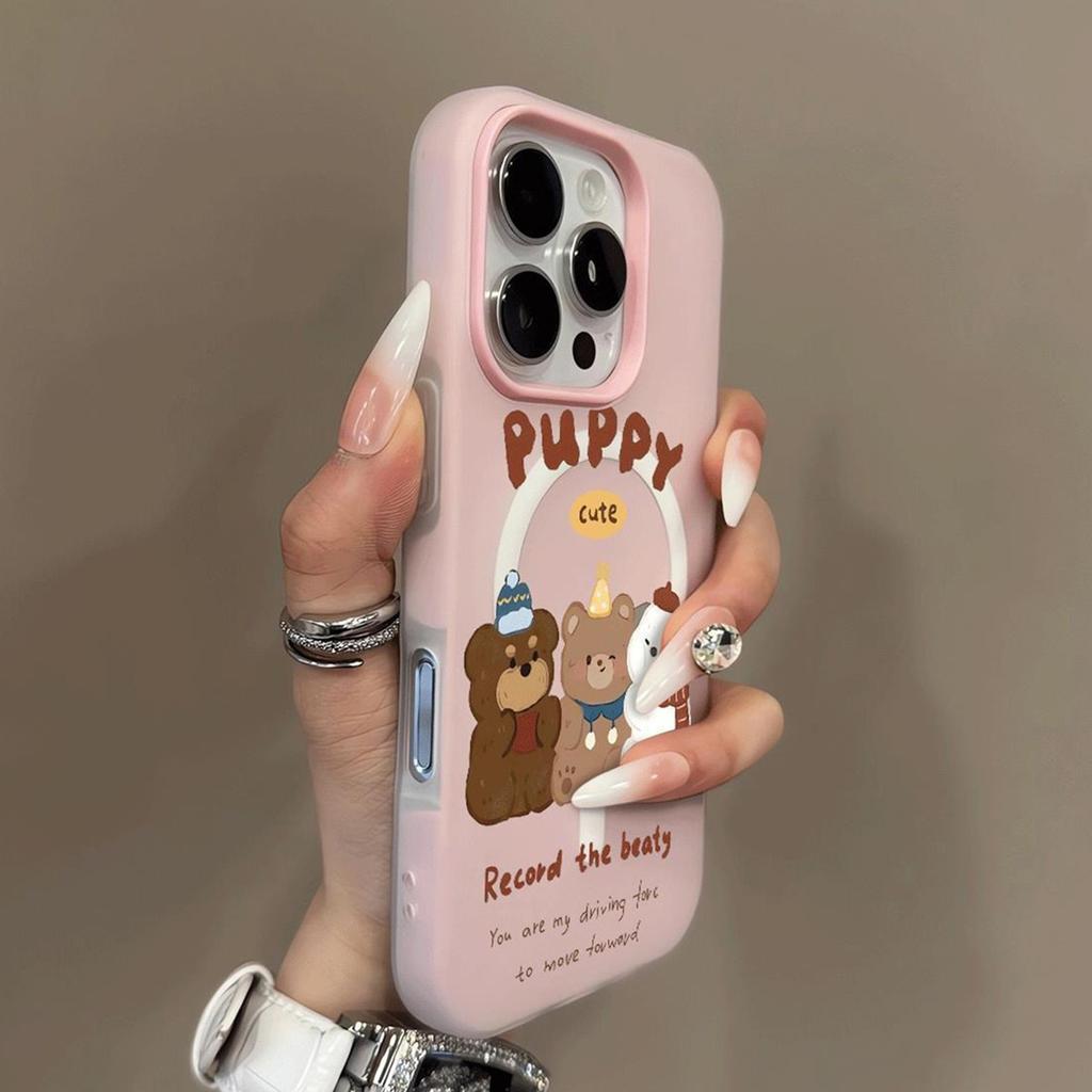 Jelly Magnetic Two-in-one Mobile Phone Case Anti-sweat, Fashionable Internet Celebrity Couple Frosted Translucent Couple New TPU