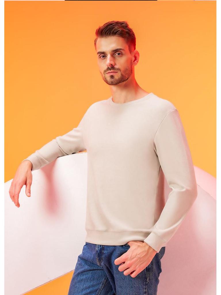 Men's Lyocell Tencel Cashmere Antibacterial Thermal Undershirt Sweater