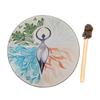 Vegan Shaman Drum Handmade Crafts Fashion Alchemical Moon Drum Decoration Sound Healing Tool Desktop Ornament for Meditation