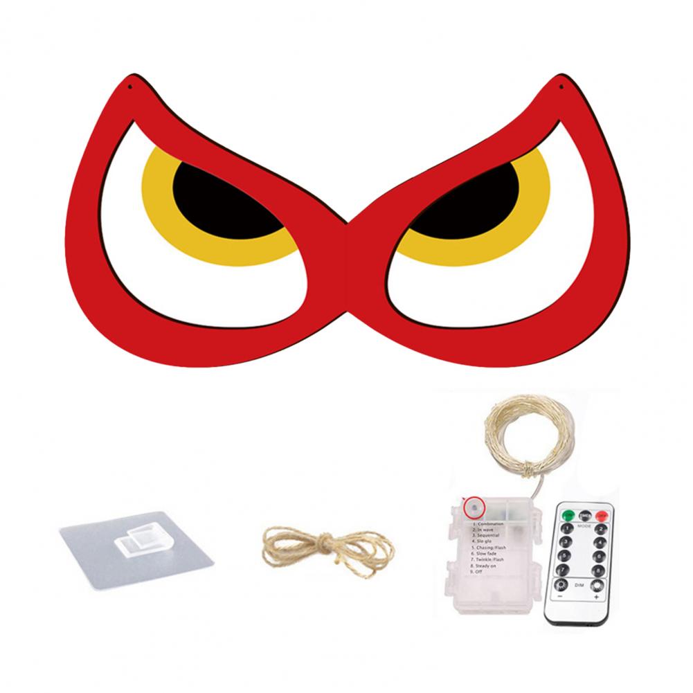 Светящиеся глаза на Хэллоуин Декорации Цветные Хэллоуинские огни Жуткие светодиодные глаза на Хэллоуин для деревьев