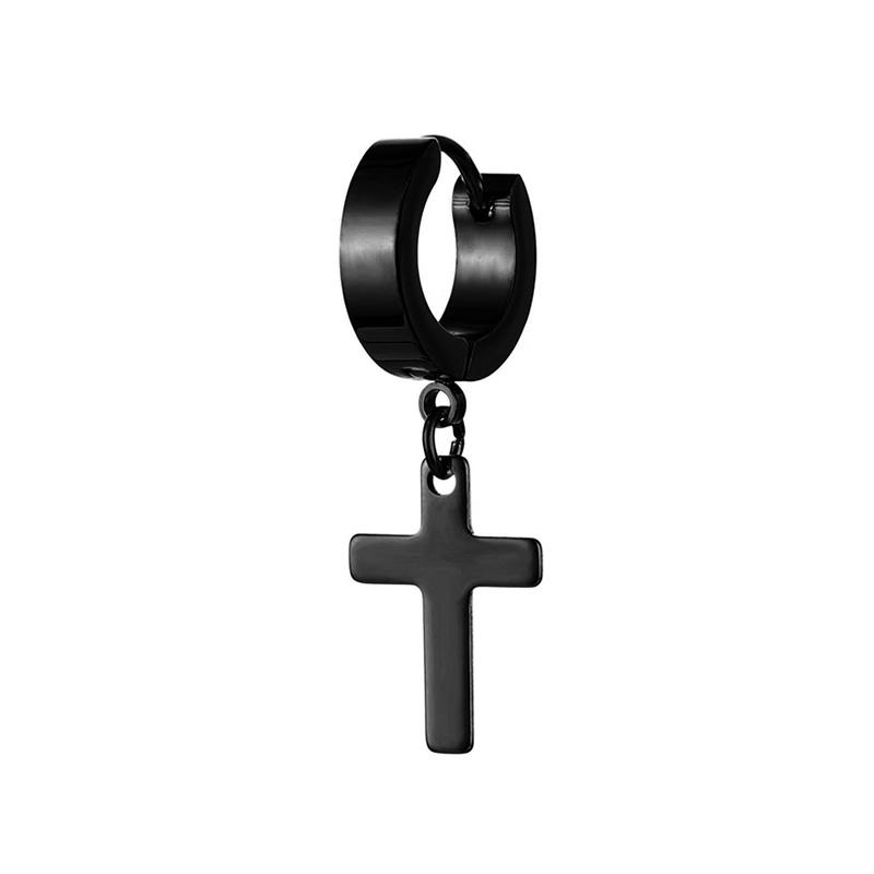 1 шт., унисекс, нержавеющая сталь, панк, мужские, черные, клипсы, геометрические, треугольные, звездные, подвесные, серьги, женские, готические, ювелирные изделия