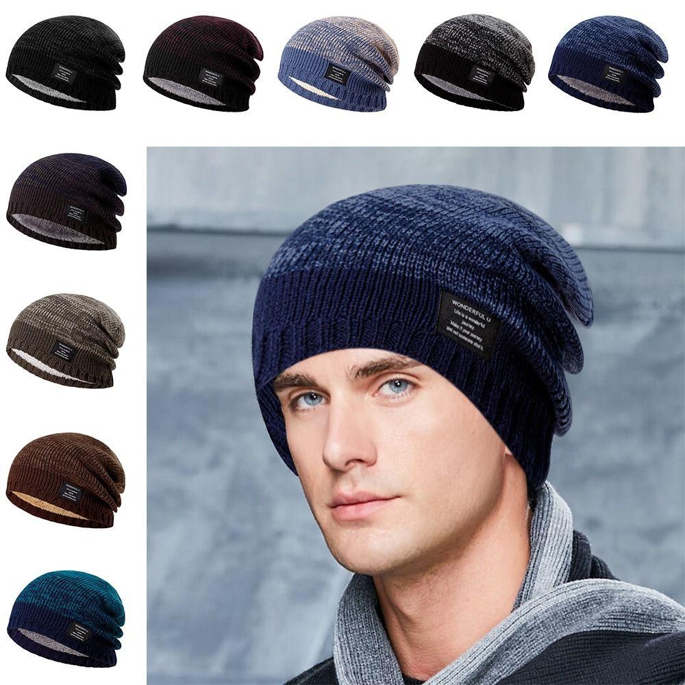 Large Head Circumference Beanies Hat Thickened Ski Cap Casual Unisex Cap  Outdoor