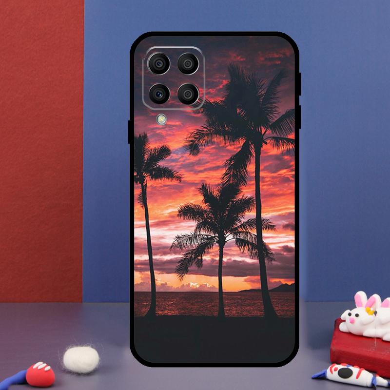 Летний Закат на Пляже Пальма Для Samsung Galaxy M14 M34 M54 M33 M13 M23 M53 M15 M55 M31 M51 M20 M30s M32 M52 Чехол для Телефона