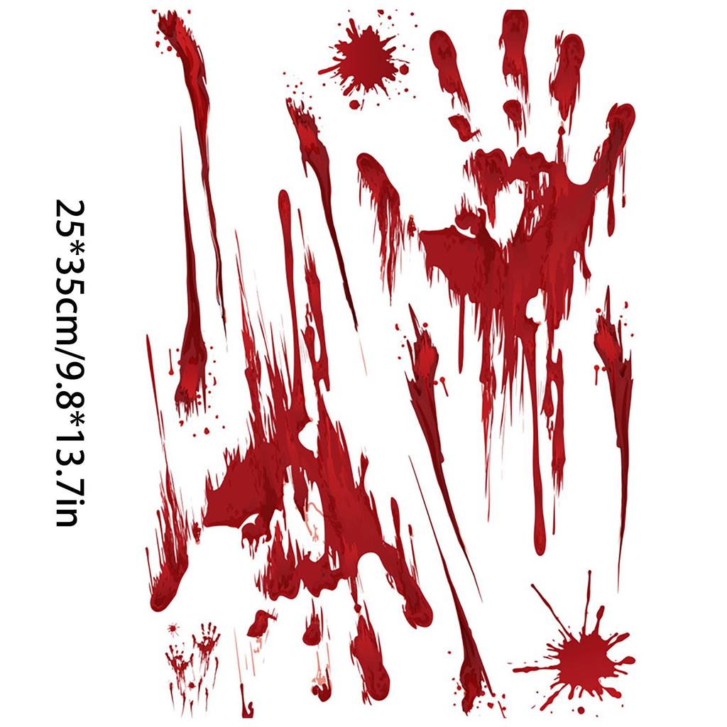 Хэллоуин стены наклейки кровь зомби оконное стекло украшения стены наклейки