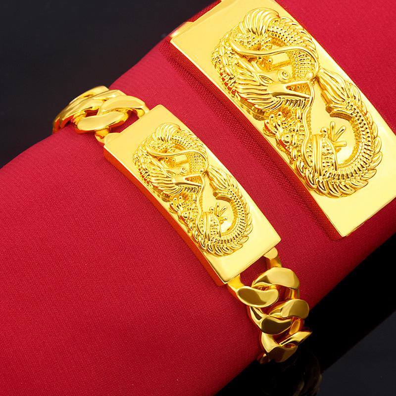 Новый модный персонализированный и трендовый мужской браслет «Золотой дракон» для ювелирных изделий