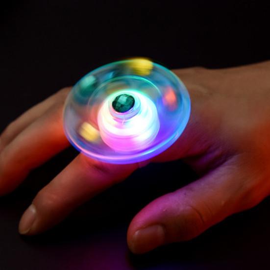 Spinning Top Luminous Ring Wrist Band Adjustable Portable Fidget Spinner Toy Bracelet