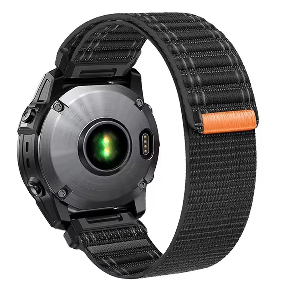 26 22mm Nylon Watch Strap for Garmin Fenix 8pro E 7X 7 6X 6 5plus/Forerunner 970 965 Quickfit Band Instinct 3 2X Loop Watchband