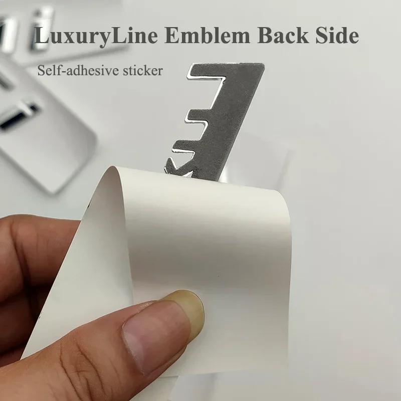 AAAOK1 ABS 3D Chrome Car Trunk Letters 528i 535i 540i Luxury Line Xdrive Emblem Logo Sticker For BMW E60 E34 F10 G30 E39 Accessories