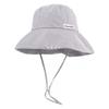 Korean Version Of Fresh Striped Bucket Hat Spring And Summer Thin Women'S Outdoor Sunshade Lace-Up Big Eaves Foldable Sun Cap