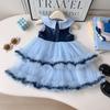 Girls' Summer Princess Dress: Officer Judy Sequin Mesh Vest