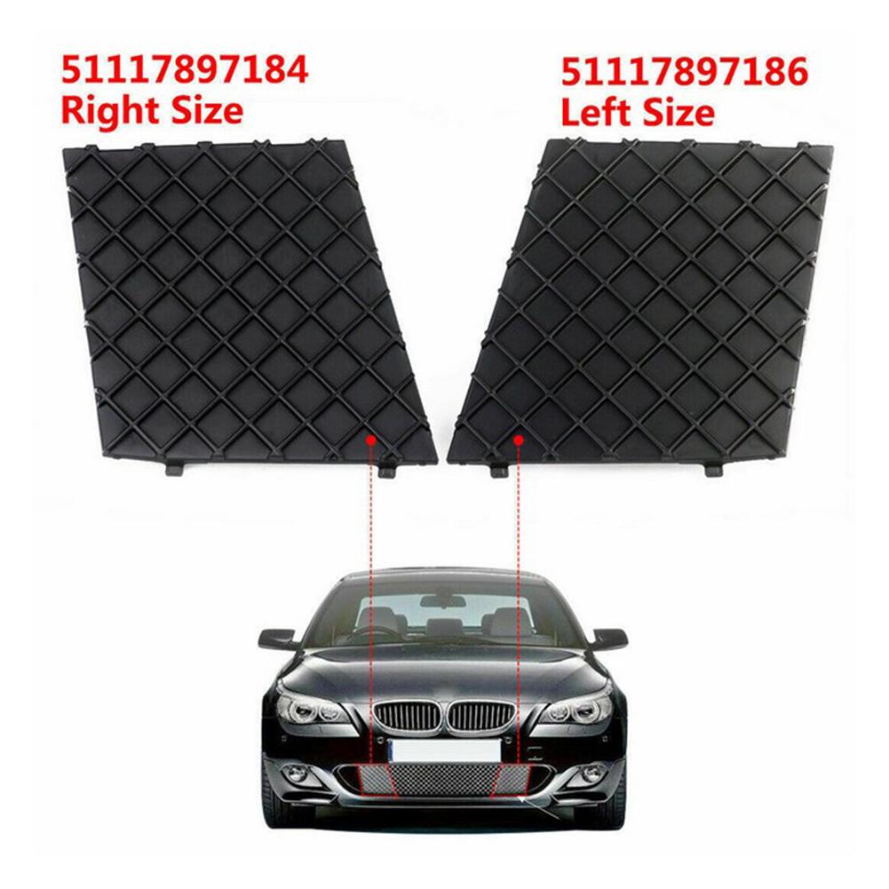 2pcs Bumper Grill Cover Black Front Bumper Grill Trim Plastic 51117897186 Bumper Grill Cover For E60 E61 WITH M