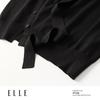 ELLE Черный вязаный топ без рукавов с воланами на воротнике