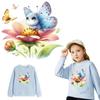 Butterfly Cartoon Thermo Transfer Flower Decals Heat Transfer Washable Garment Accessory Diy New Parches Para Ropa