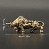 Brass Lucky Bullfighting Statue Home Decoration Ornaments Copper Animal Miniature Figurine Bring Wealth Office Desk Decor Crafts