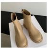 Узкие ботинки женские ботильоны черные осень-зима 2024 сапоги с круглым носком сапоги на платформе сапоги на блочном каблуке эластичные сапоги
