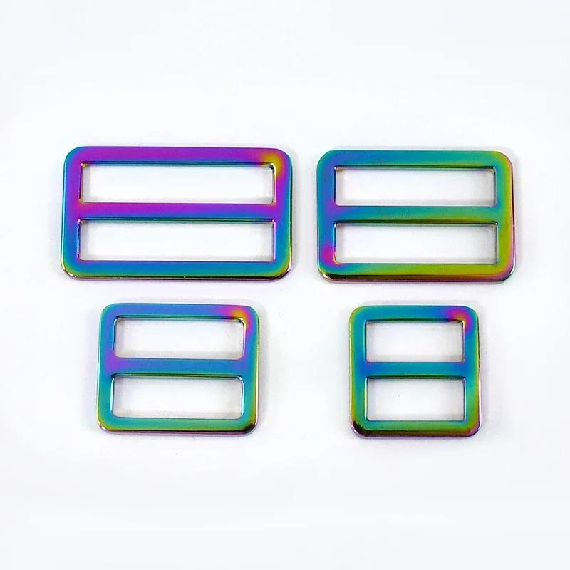 Meetee 20 шт. 20-50 мм 16 цветов Металлическая пряжка Регулировочные пряжки для стропы Ползунок для ремня сумки Кольцо Застежка DIY Кожаная фурнитура Аксессуары