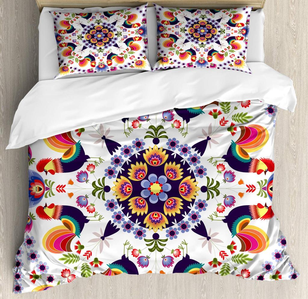 Комплект пододеяльника для фермерского дома с курицами, подсолнухами, животными, современный подарок для комнаты, ретро-доска, черно-белая клетка, пододеяльник