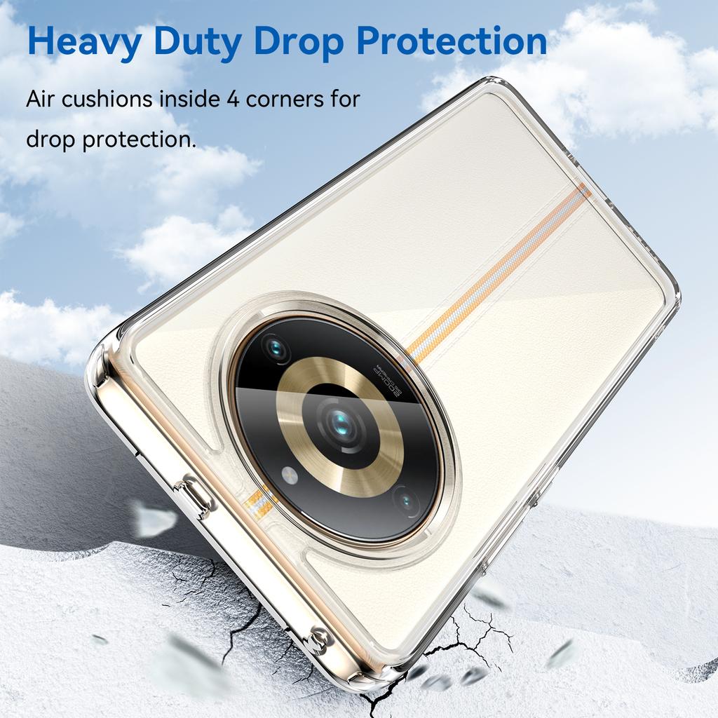 Для Realme 11 Pro 5G/11 Pro+ 5G/Narzo 60 Pro 5G чехол из ТПУ+акрила, защитная крышка для задней панели мобильного телефона