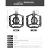 CXWXC Dual Function Platforms Flat / Clipless MTB Pedals SPD Cleats 3 Sealed Bearings Bike Pedals Road Bmx Pedals For Bicycle