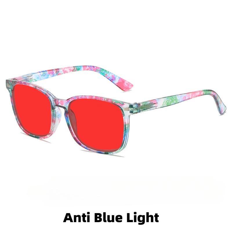 Large Frame Blue Light Blocking Glasses Night Vision Glasses for Night Driving Orange or Red Lenses Protection Plain Glasses