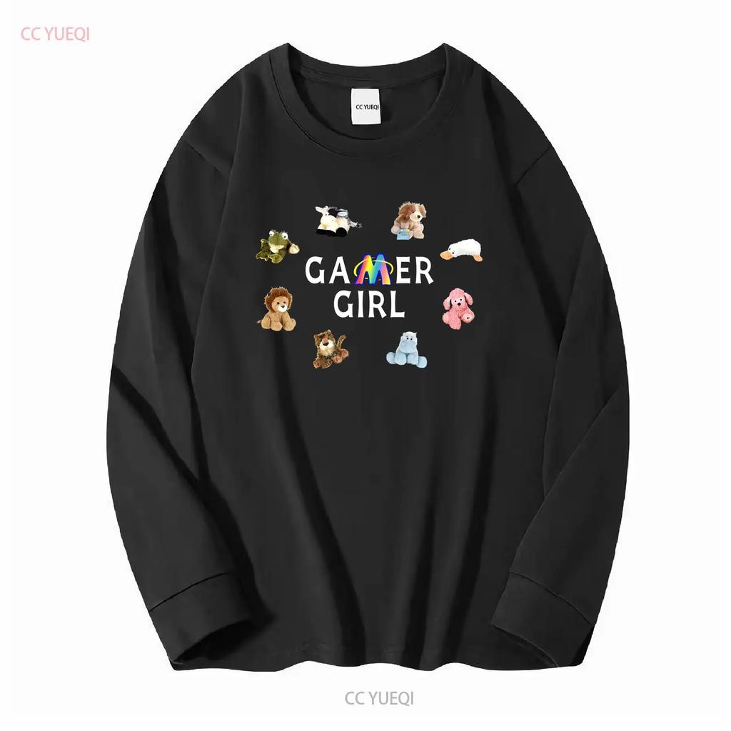 Футболка Webkinz Gamer Girl для фанатов Y2K Ретро Ностальгическая игра с длинными или короткими рукавами винтажная Выстиранная homme Дышащая