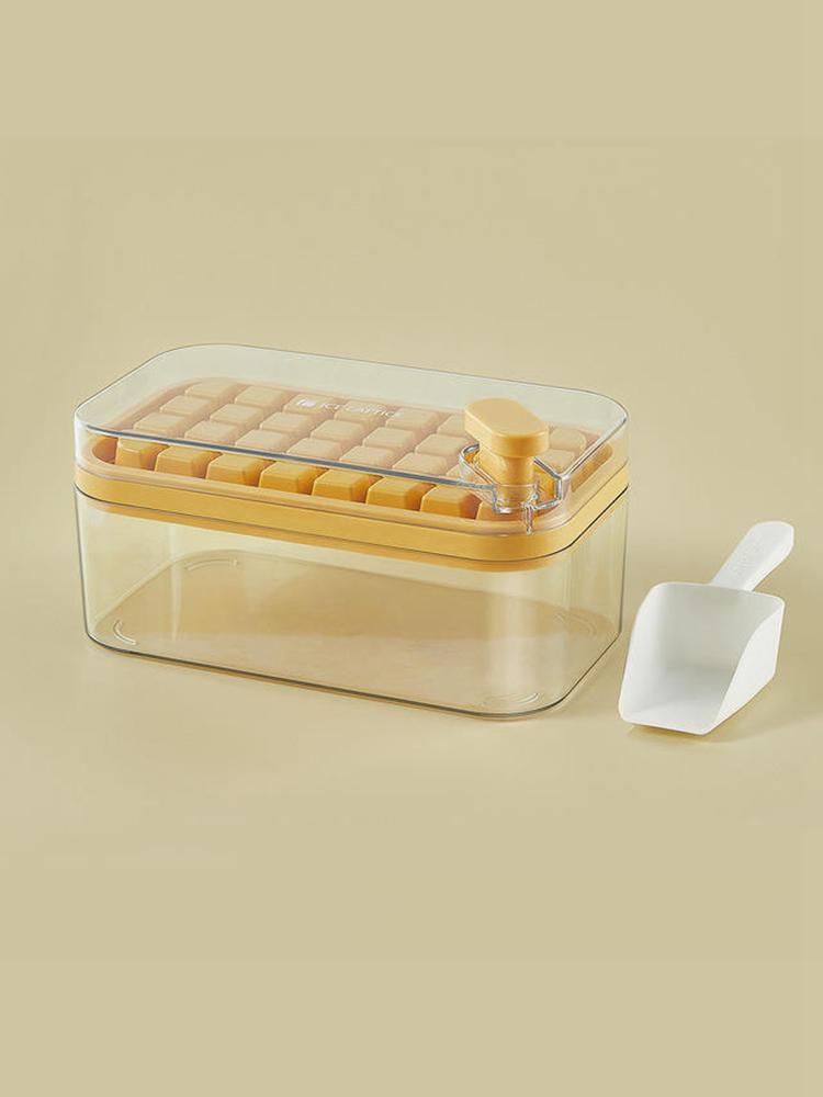 Силиконовая форма для лотка для кубиков льда с 32 сетками и крышкой, ящик для хранения лопаты, который можно удалить одним щелчком мыши, льдогенератор «сделай сам», инструменты для коктейлей виски