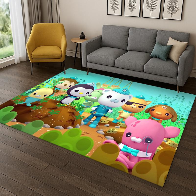 Cute Cartoon The Octonauts Barnacles Carpet Rug for Bedroom Living Room Sofa Doormat Home Decor,Kid game Area Rug Non-slip gift