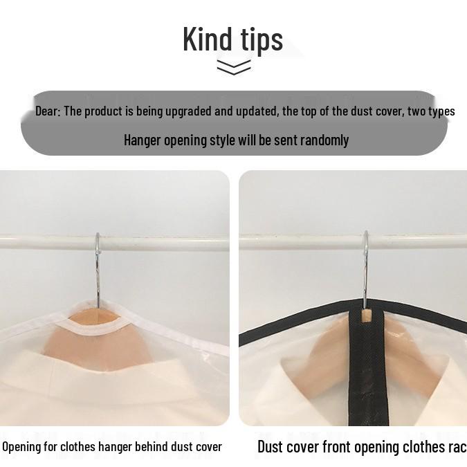 Прозрачный утолщенный пылезащитный чехол для одежды для костюмов и пальто